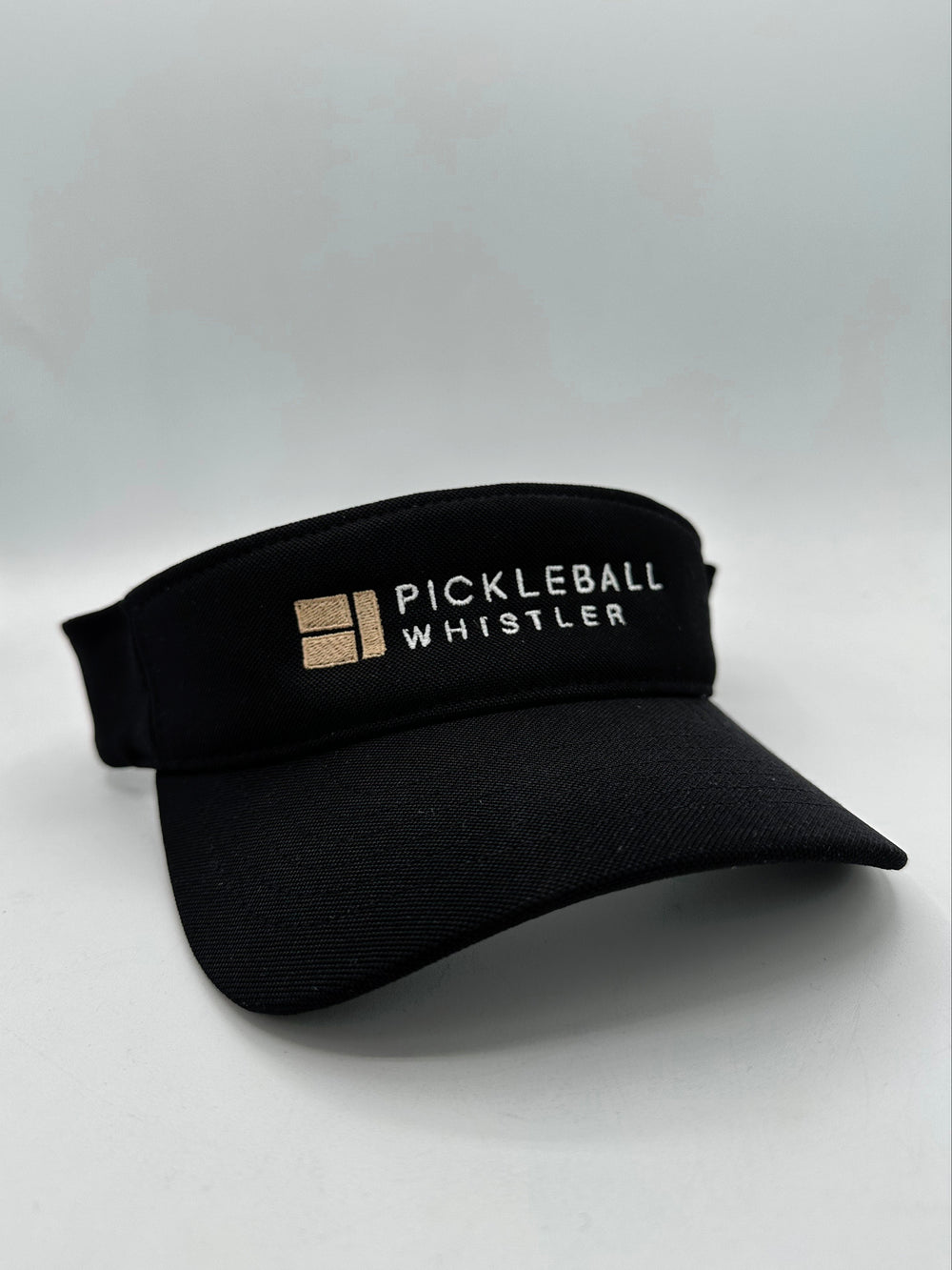 Pickleball Whistler Visors - Black - Brown Logo