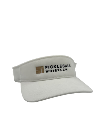 Pickleball Whistler Visors - White - Gold Logo