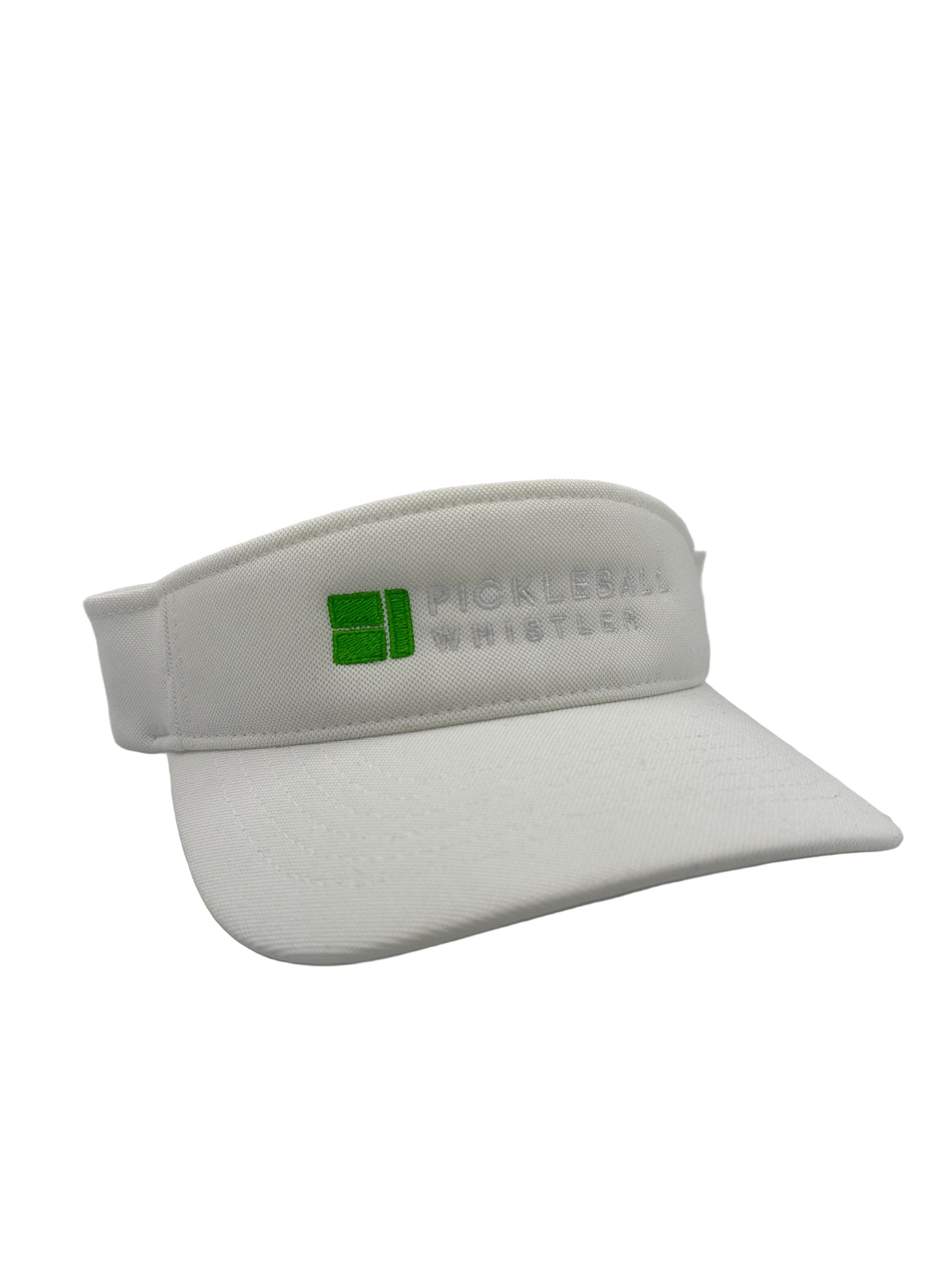 Pickleball Whistler Visors - White - Green Logo